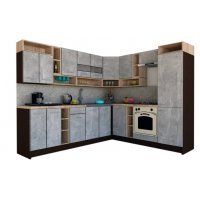 Bucatarie de Colt COSSY NEW DR. 230-260 Wenge / Decor 4298